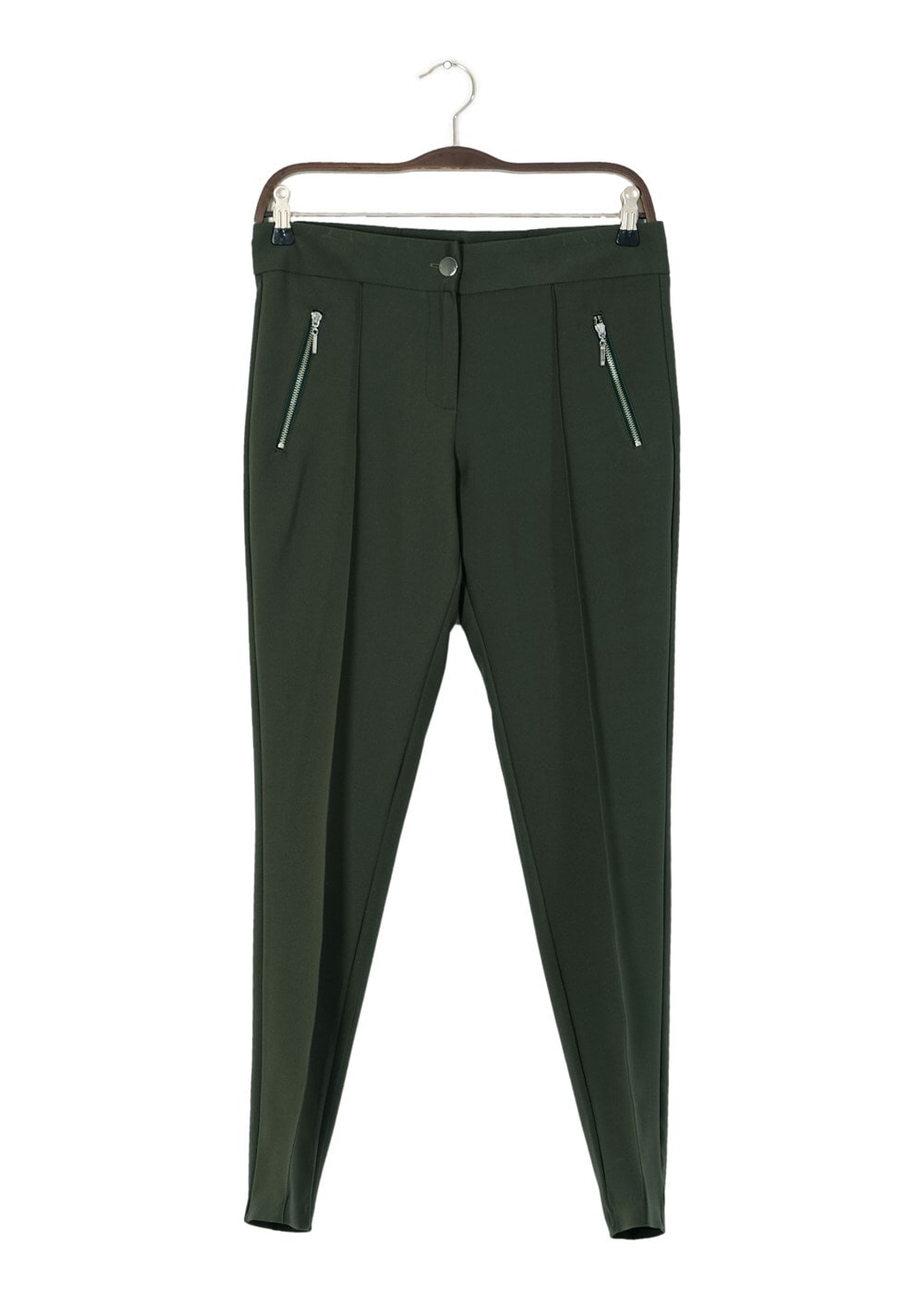 Vêtements hijab VERT T 2723 Yüceller Fermuar Detaylı Pantolon