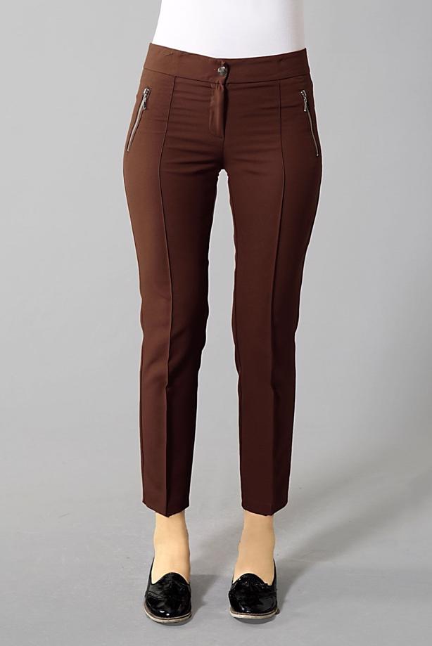 Vêtements hijab  T 2723 Yüceller Fermuar Detaylı Pantolon - TRENDTESETTÜR