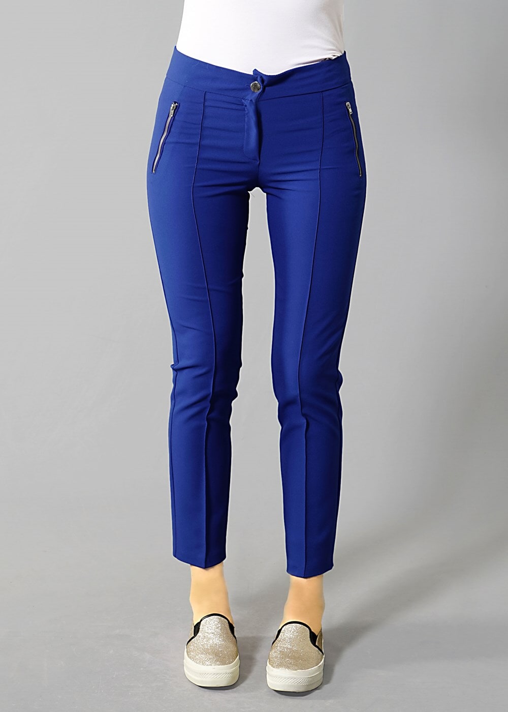 Vêtements hijab BLEU MARINE T 2723 Yüceller Fermuar Detaylı Pantolon