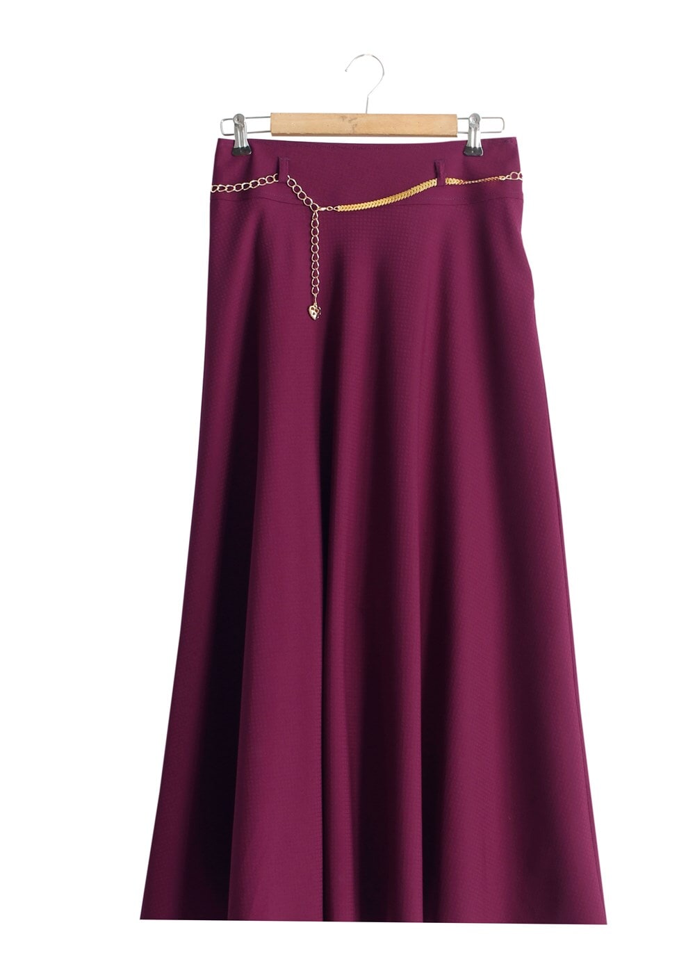 Hijab clothing PLUM T 2726 Yüceller Kendinden Desenli Kloş Etek