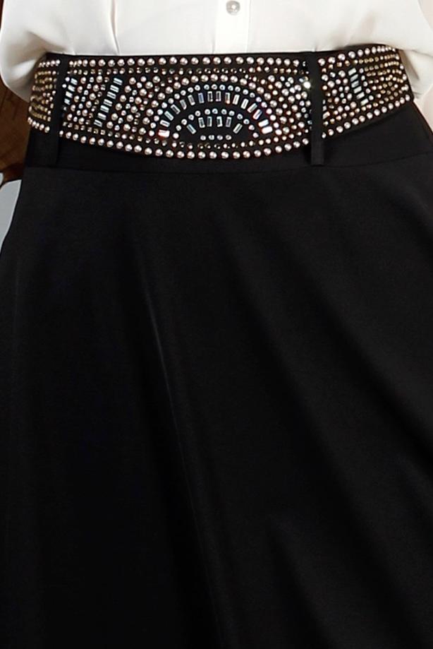 Vêtements hijab  T 2769 Yüceller Taş İşlemeli Mevlana Etek - TRENDTESETTÜR