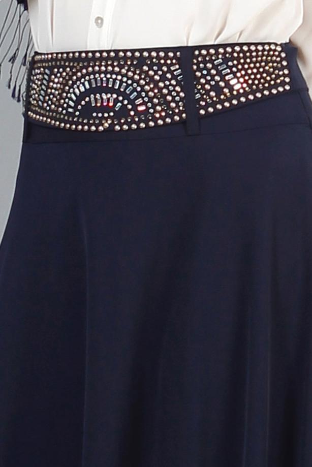 Vêtements hijab  T 2769 Yüceller Taş İşlemeli Mevlana Etek - TRENDTESETTÜR