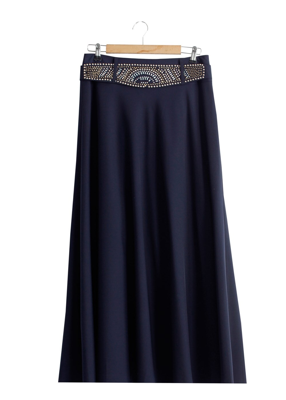 Vêtements hijab BLEU MARINE T 2769 Yüceller Taş İşlemeli Mevlana Etek