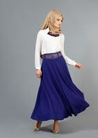 Hijab clothing NAVY BLUE T 2769 Yüceller Taş İşlemeli Mevlana Etek