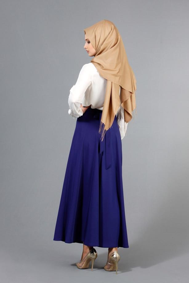 Vêtements hijab  T 2769 Yüceller Taş İşlemeli Mevlana Etek - TRENDTESETTÜR