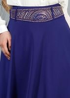 Hijab clothing NAVY BLUE T 2769 Yüceller Taş İşlemeli Mevlana Etek