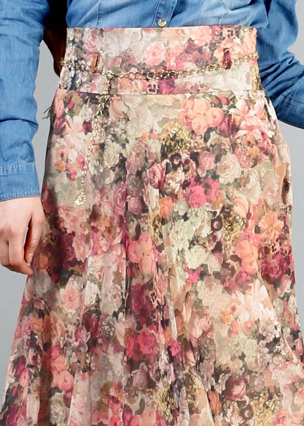 Vêtements hijab ROSE T 2405-1 Yüceller Dijital Baskılı Mevlana Etek