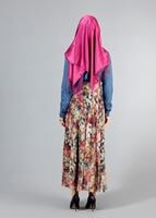 Hijab clothing POWDER T 2405-1 Yüceller Dijital Baskılı Mevlana Etek