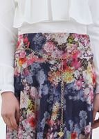 Vêtements hijab BLEU MARINE T 2405-3 Yüceller Dijital Baskılı Etek