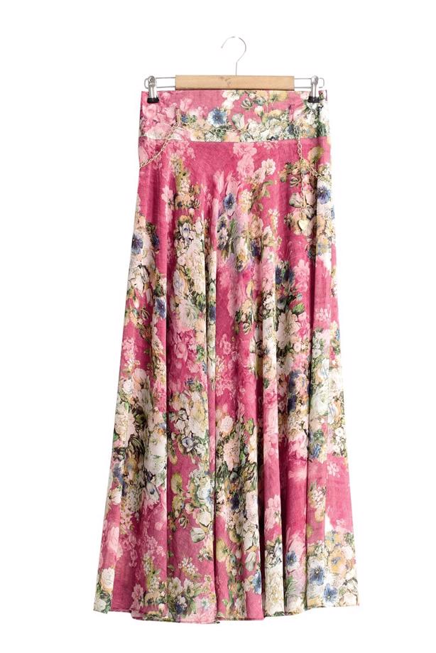 Vêtements hijab  T 2405-3 Yüceller Dijital Baskılı Etek - TRENDTESETTÜR