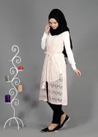 Tesettür giyim PUDRA T 4644 İndila Tesettür Yelek-Alv Fashion