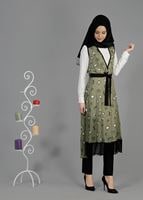 Tesettür giyim HAKİ T 4695 Verso Yelek-Alv Fashion