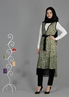 Tesettür giyim HAKİ T 4695 Verso Yelek-Alv Fashion
