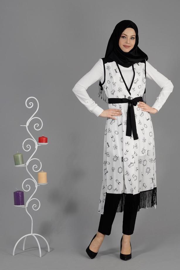 Tesettür giyim  T 4695 Verso Yelek-Alv Fashion - TRENDTESETTÜR