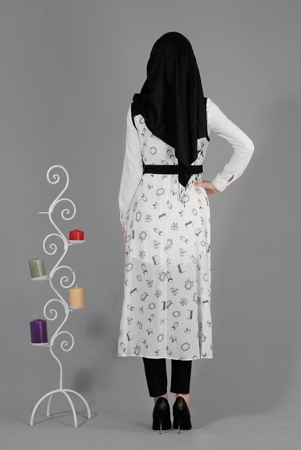 Tesettür giyim  T 4695 Verso Yelek-Alv Fashion - TRENDTESETTÜR