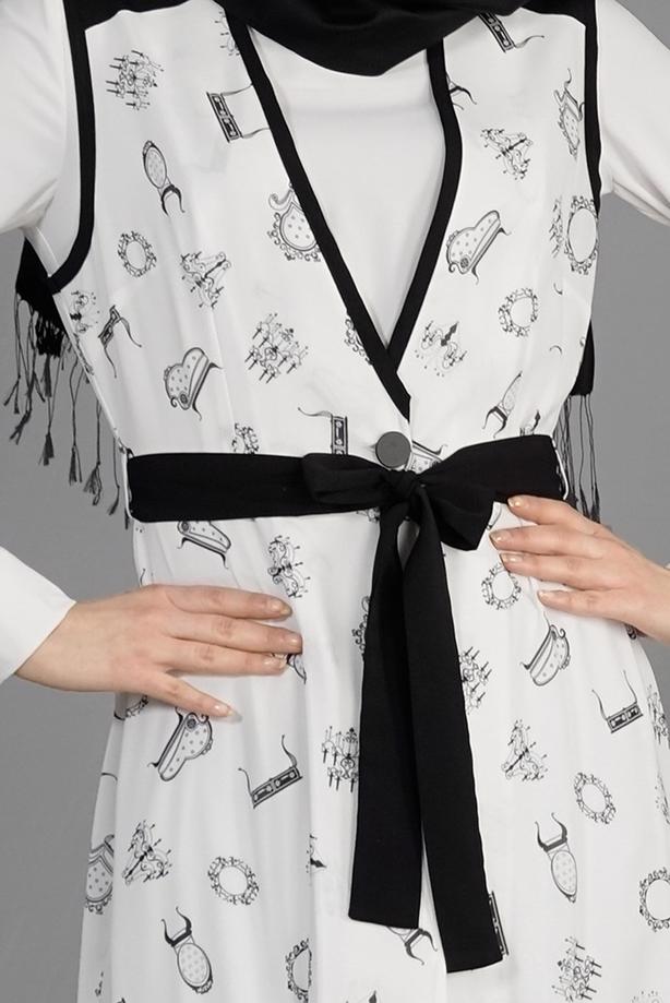 Tesettür giyim  T 4695 Verso Yelek-Alv Fashion - TRENDTESETTÜR