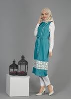 Tesettür giyim MAVİ T 4795 Nadya Tesettür Yelek-Alv Fashion