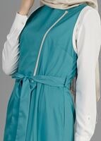 Tesettür giyim MAVİ T 4795 Nadya Tesettür Yelek-Alv Fashion