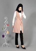 Tesettür giyim KAHVE T 4684 Nadya Yelek-Alv Fashion