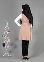 Tesettür giyim KAHVE T 4684 Nadya Yelek-Alv Fashion