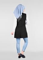 Tesettür giyim SİYAH T 4688 Crista 652 Tesettür Yelek-Alv Fashion