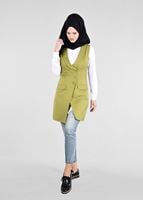 Tesettür giyim YEŞİL T 4688 Crista 652 Tesettür Yelek-Alv Fashion
