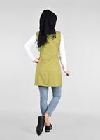 Tesettür giyim YEŞİL T 4688 Crista 652 Tesettür Yelek-Alv Fashion