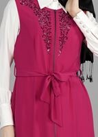 Tesettür giyim FUŞYA T 4737 New Loren Tesettür Yelek-Alv Fashion