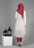 Tesettür giyim EKRU T 4794 Nadya Tesettür Yelek-Alv Fashion