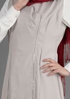 Tesettür giyim EKRU T 4794 Nadya Tesettür Yelek-Alv Fashion
