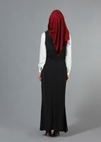Vêtements hijab NOIR T 9116 Bezen 2′li Yelekli Takım