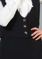 Vêtements hijab NOIR T 9116 Bezen 2′li Yelekli Takım