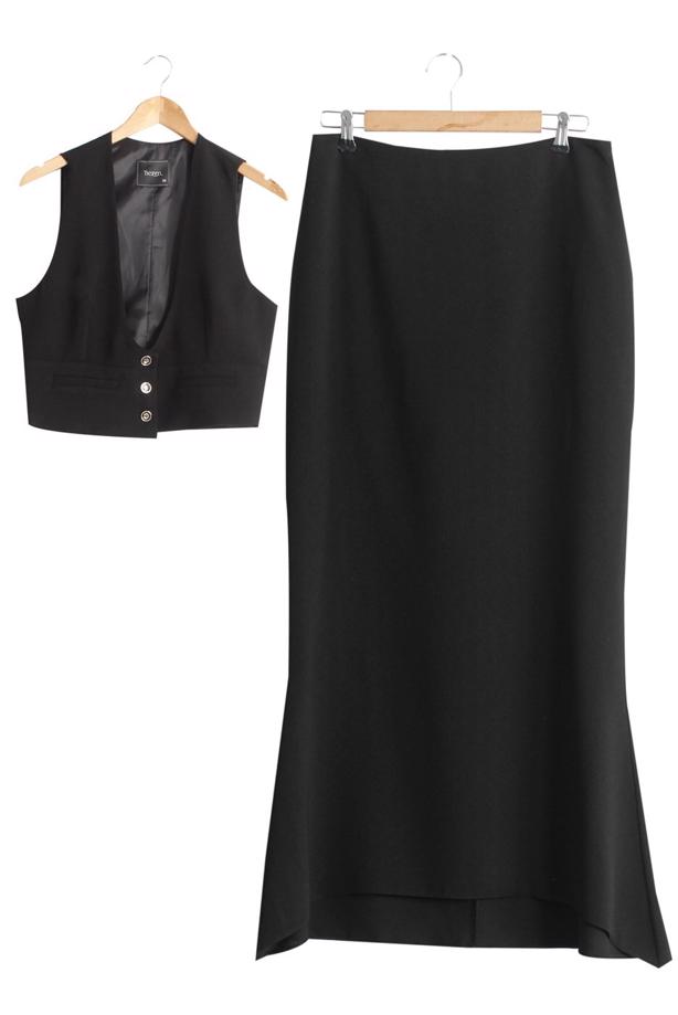 Vêtements hijab  T 9116 Bezen 2′li Yelekli Takım - TRENDTESETTÜR