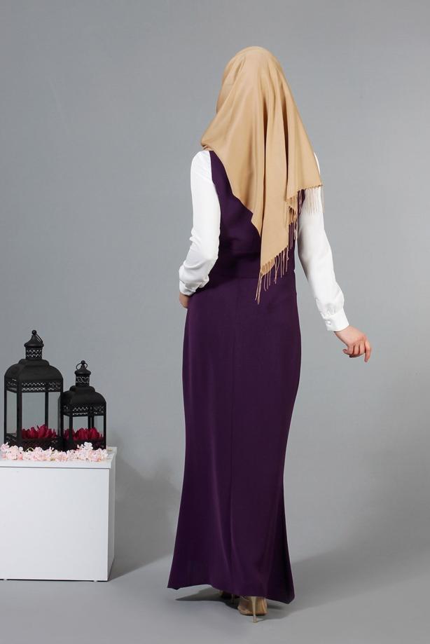 Vêtements hijab  T 9116 Bezen 2′li Yelekli Takım - TRENDTESETTÜR