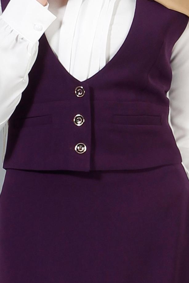 Vêtements hijab  T 9116 Bezen 2′li Yelekli Takım - TRENDTESETTÜR