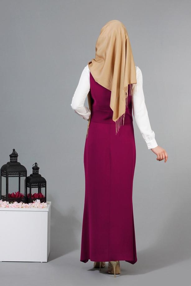 Vêtements hijab  T 9116 Bezen 2′li Yelekli Takım - TRENDTESETTÜR