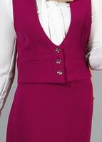 Vêtements hijab FUCHSIA T 9116 Bezen 2′li Yelekli Takım