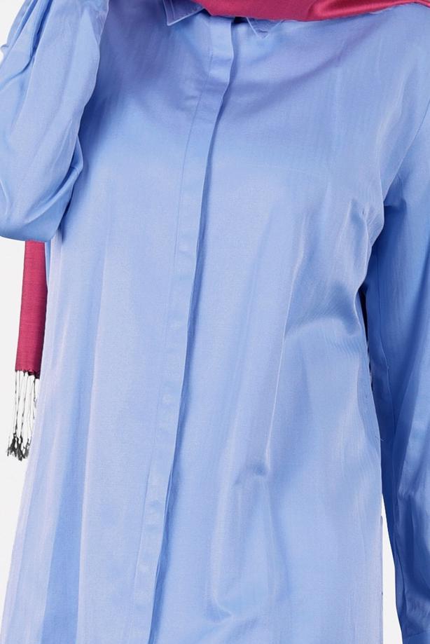 Vêtements hijab  T 50427 Allday Gizli Düğmeli Tunik - TRENDTESETTÜR