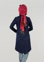 Hijab clothing NAVY BLUE T 50427 Allday Gizli Düğmeli Tunik