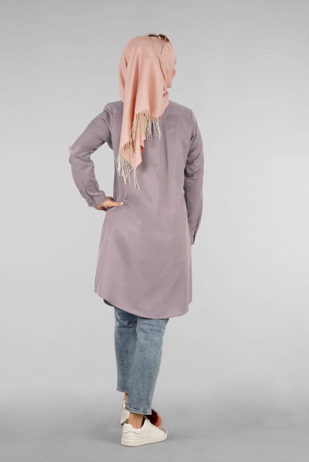 Vêtements hijab  T 50427 Allday Gizli Düğmeli Tunik - TRENDTESETTÜR