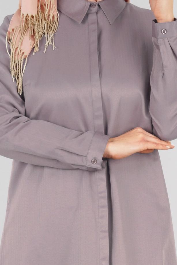 Vêtements hijab  T 50427 Allday Gizli Düğmeli Tunik - TRENDTESETTÜR