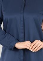 Tesettür giyim LACİVERT GİZLİ DÜĞMELİ KLASİK TUNİK T 50427- ALLDAY