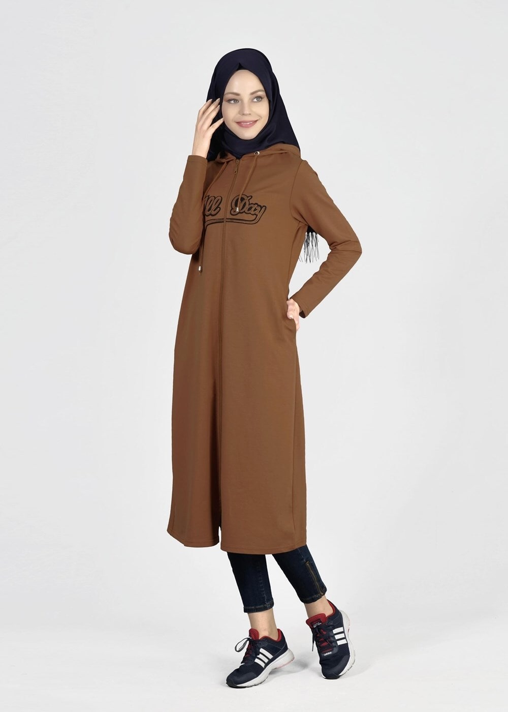 Tesettür giyim TABA T 50478 Allday Baskı Detaylı Spor Tunik