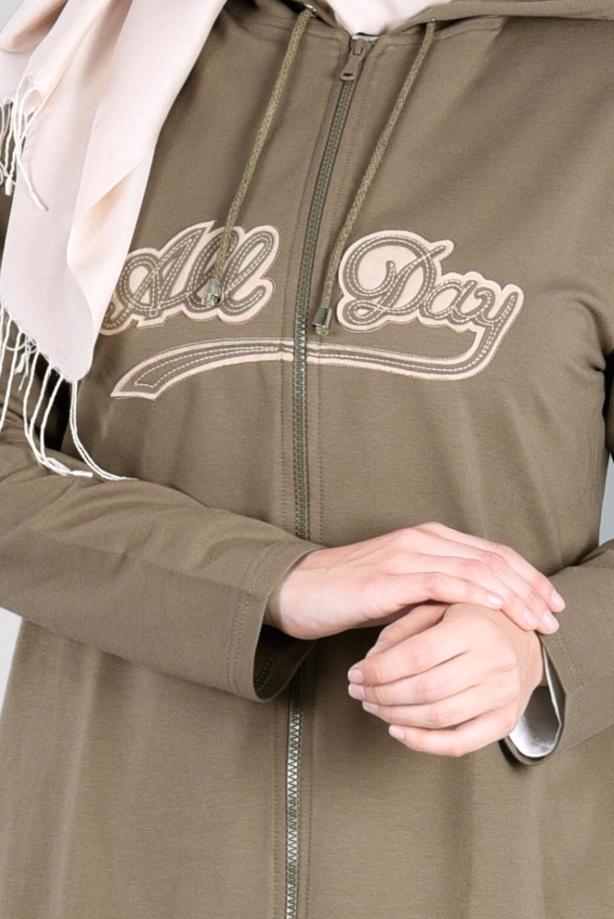 Hijab-Kleidung  T 50478 Allday Baskı Detaylı Spor Tunik - TRENDTESETTÜR
