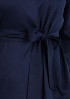 Tesettür giyim LACİVERT T 80105 Düğme Detaylı Pantolonlu Takım