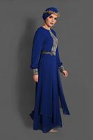 Tesettür giyim LACİVERT T 52453 Fy Collection- Şifon Abiye