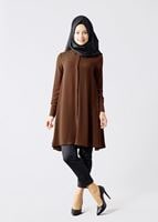 Tesettür giyim TABA T 671 Mısra Erkek Yaka Salaş Tunik
