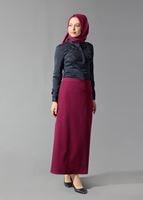 Hijab clothing NAVY BLUE GUIPURE DETAIL BLOUSE 4134