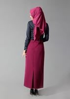 Hijab clothing NAVY BLUE GUIPURE DETAIL BLOUSE 4134