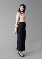 Tesettür giyim PUDRA GÜPÜR DETAYLI BLUZ 4134 